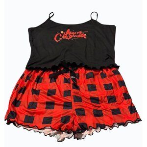✅3/$20 Sale-Merry Christmas pj set - Black & red plaid - Women XL- New w/o tags